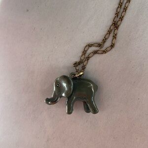 Elephant charm necklace